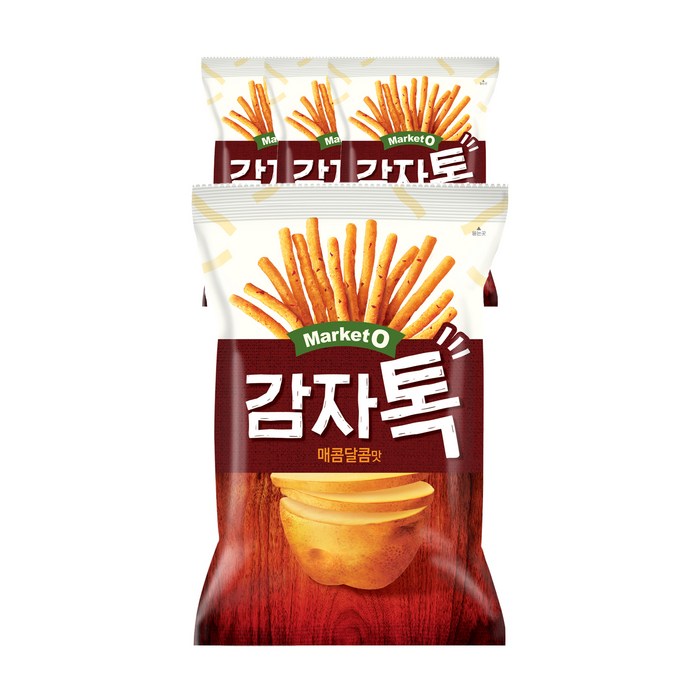 오리온 감자톡 매콤달콤맛, 80g, 4개 대표 이미지 - 감튀 추천