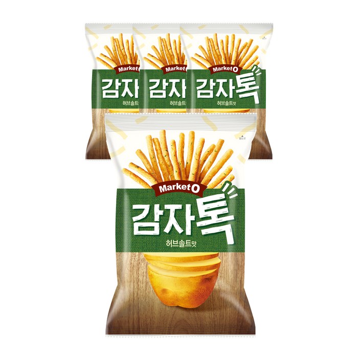 오리온 감자톡 허브솔트맛, 80g, 4개 대표 이미지 - 감튀 추천