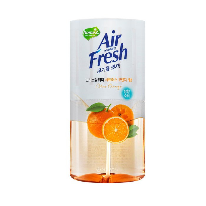 홈즈 에어후레쉬 크리스탈워터 방향제 본품 시트러스오렌지, 400ml, 1개입 대표 이미지 - 화장실 방향제 추천
