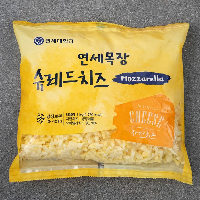 연세우유 슈레드 치즈 모짜렐라, 1kg, 1개 대표 이미지 - 슈레드 치즈 추천