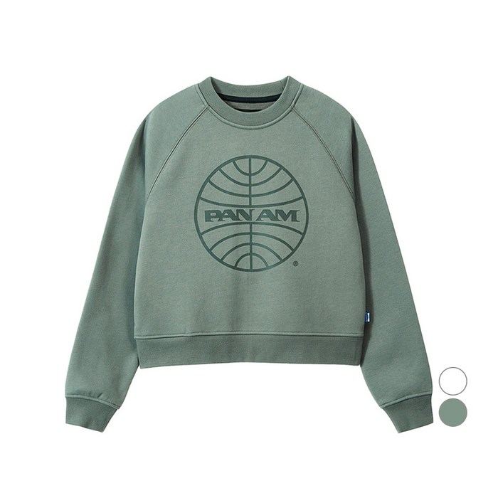 팬암 여성용 빅 미트볼 오버핏 맨투맨