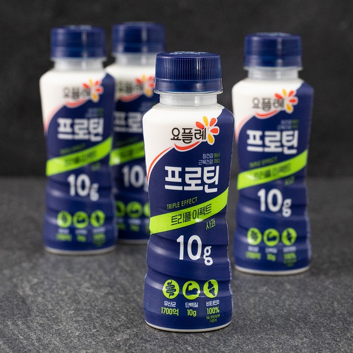 요플레 프로틴 트리플이펙트 사과, 130ml, 4입 대표 이미지 - 마시는 프로틴 추천