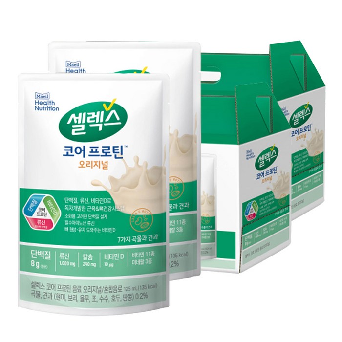 셀렉스 코어 프로틴 음료 오리지널, 125ml, 42개 대표 이미지 - 단백질 음료 추천