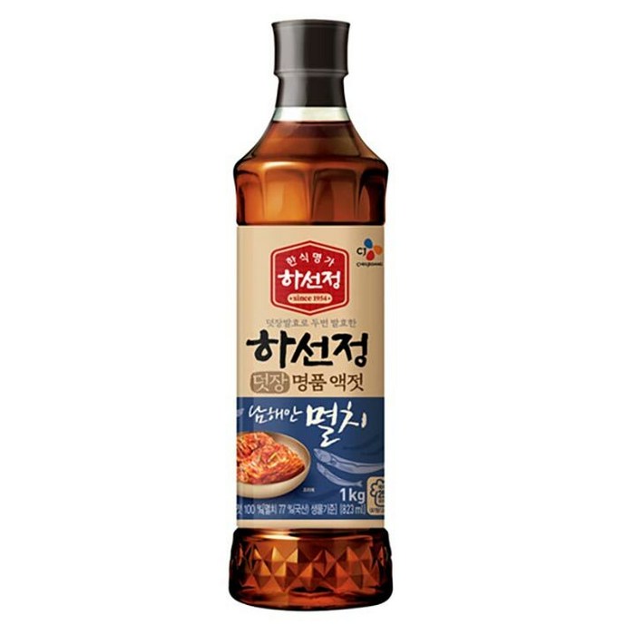 하선정 남해안 명품 멸치액젓, 1kg, 1개 대표 이미지 - 멸치액젓 추천