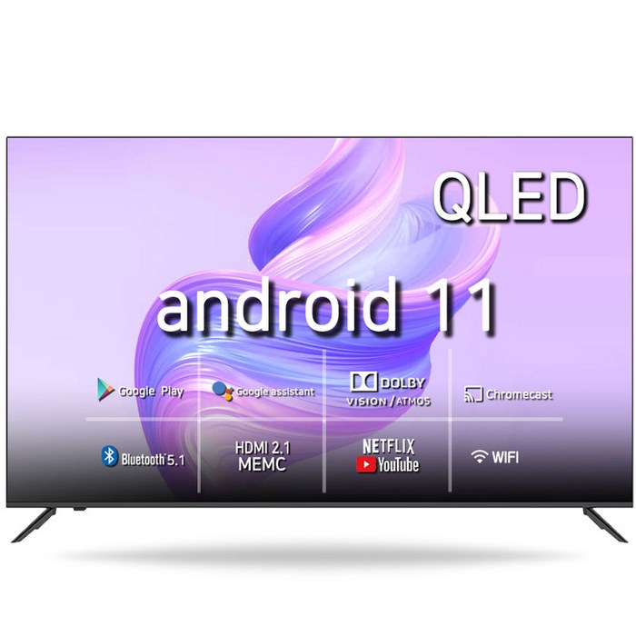 시티브 4K UHD QLED 구글 스마트 HDR TV, 164cm, Z6501GSMTQ, 스탠드형, 방문설치 대표 이미지 - 중고 TV 추천