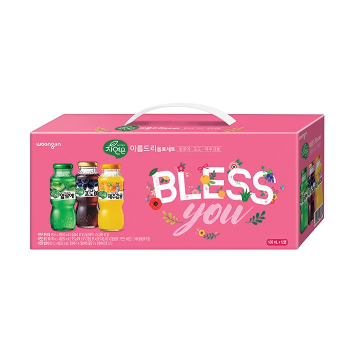 자연은 아름드리 음료세트, 180ml, 12병 대표 이미지 - 감귤주스 추천