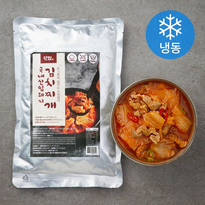 단밥 국내산 암퇘지 김치찌개 (냉동), 1.1kg, 1팩 대표 이미지 - 짜글이 추천