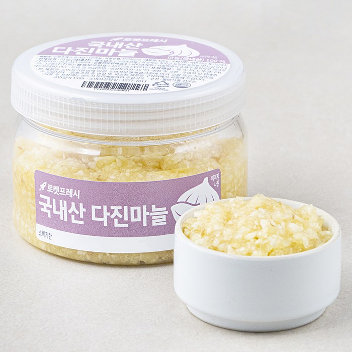 국내산 다진마늘 용기 400g, 1통 대표 이미지 - 다진 채소 추천