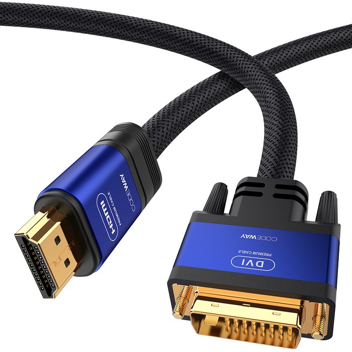 코드웨이 HDMI to DVI-D 케이블 FHD 4K60Hz, 1개, 1m 대표 이미지 - 모니터 케이블 추천