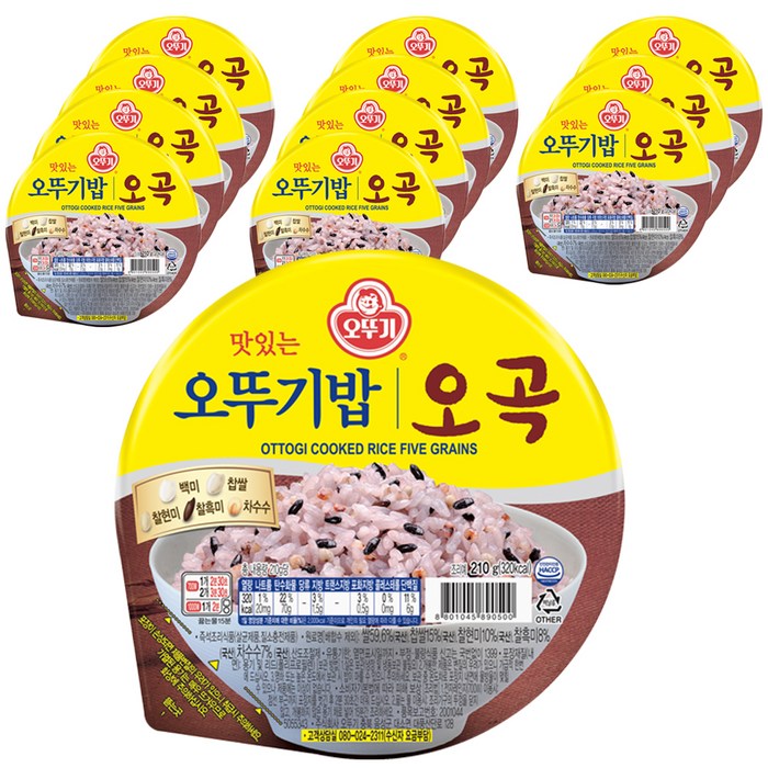 오뚜기 오곡밥 210g x 12개 대표 이미지 - 잡곡밥 추천