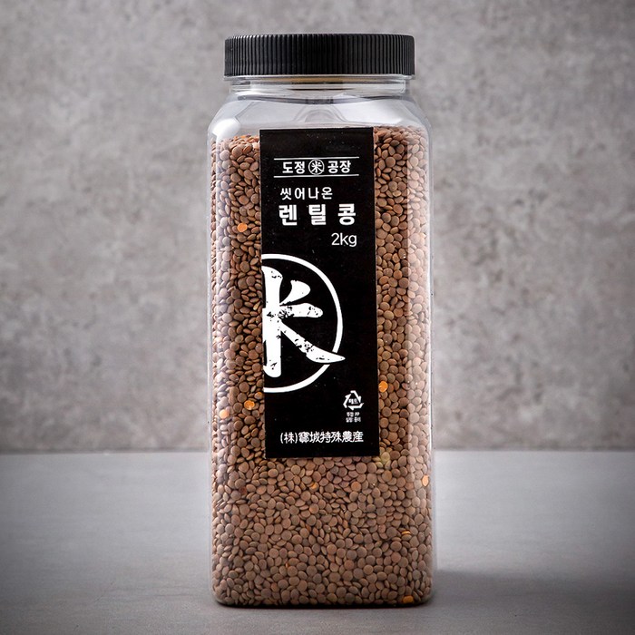 도정공장 씻어나온 렌틸콩, 2kg, 1통 대표 이미지 - 렌틸콩 추천