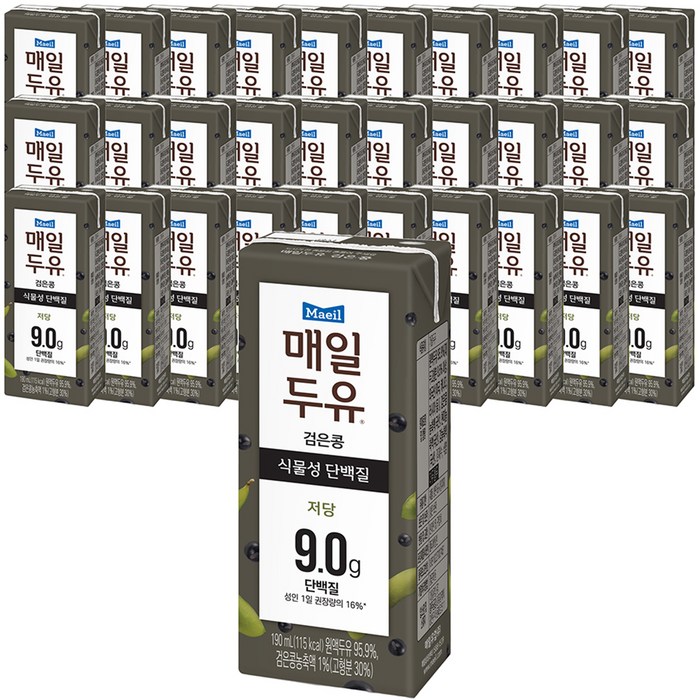 매일유업 매일두유 검은콩, 48개, 190ml 대표 이미지 - 연세대 추천