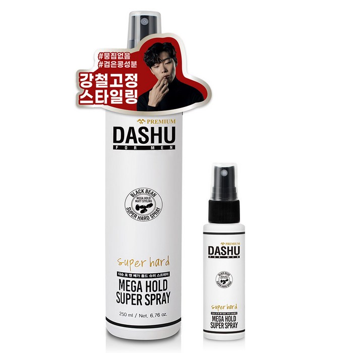 다슈 포 맨 프리미엄 메가 홀드 슈퍼 스프레이 250ml + 50ml, 1세트 대표 이미지 - 헤어 스프레이 추천