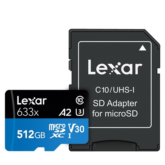 렉사 high Performance microSDHC 633배속 메모리카드 mirco SDXC UHS-I cards 633x, 512GB 대표 이미지 - 마이크로 SD카드 추천
