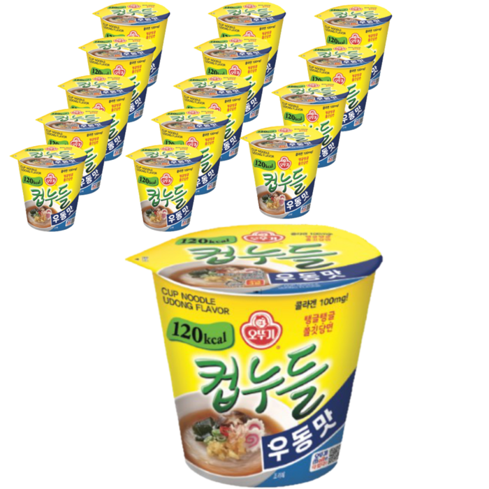 오뚜기 컵누들 우동맛 컵라면, 15개 대표 이미지 - 얼큰한 라면 추천