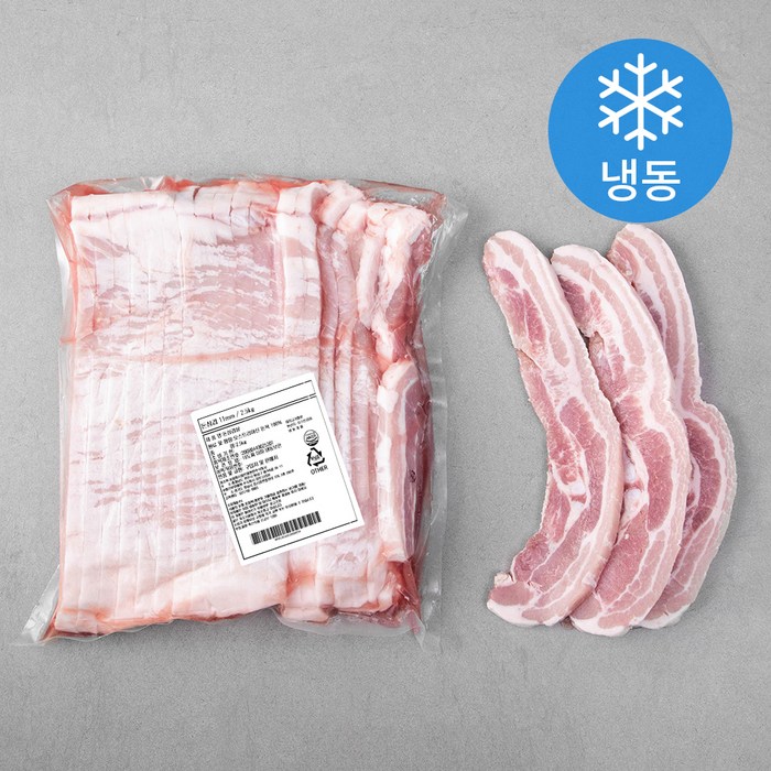 미트코리아 오스트리아 삼겹 11mm (냉동), 2.5kg, 1개 대표 이미지 - 바베큐 추천