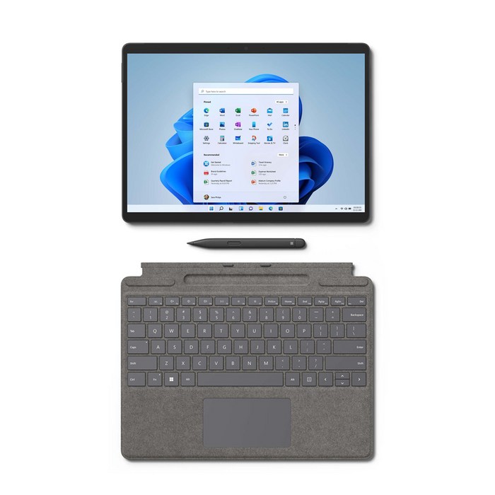 마이크로소프트 2022 Surface Pro8 13 + 플래티넘 타입커버 + 슬림펜 2, 블랙, 코어i5, 256GB, 16GB, WIN11 Home, 8PT-00030 대표 이미지 - 서피스 2in1 추천
