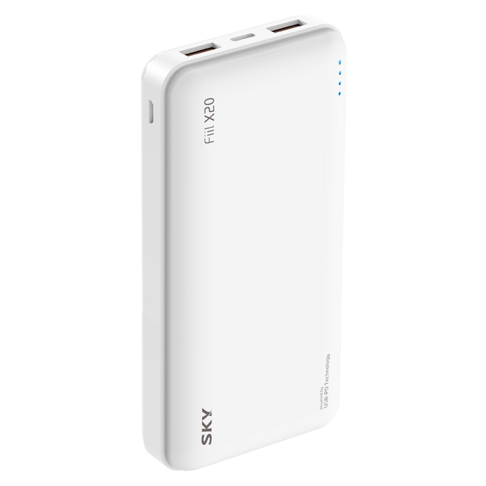 스카이 필 X20 QC3.0 PD 고속충전 대용량 보조배터리 20000mAh, SKY-X20PD, 화이트 대표 이미지 - 노트북 보조배터리 추천