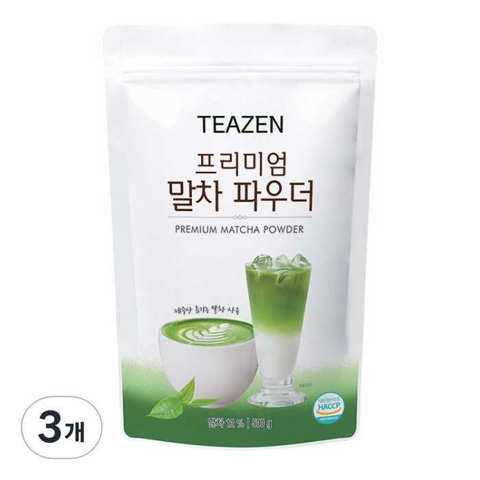 티젠 프리미엄 말차 파우더, 500g, 1개입, 3개 대표 이미지 - 말차라떼 추천