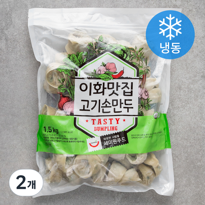 세미원 이화맛집 고기손만두 (냉동), 1.5kg, 2개 대표 이미지 - 고기만두 추천