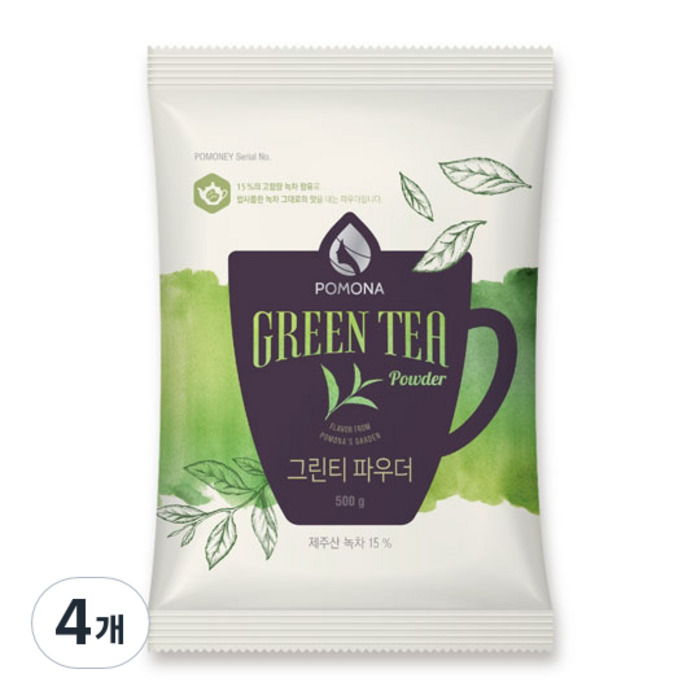 포모나 그린티 파우더, 500g, 4개, 4개 대표 이미지 - 말차라떼 추천