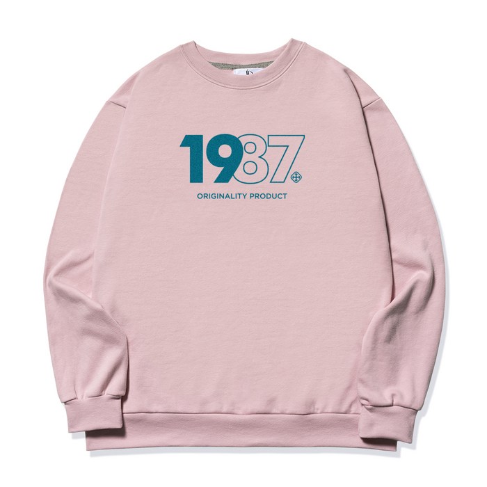 팀스핏 남성용 1987 오리지널리티 고중량 맨투맨 티셔츠 - 쇼핑앤샵
