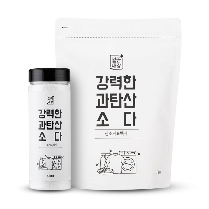 깔끔대장 과탄산소다 450g + 리필 1kg, 1세트 대표 이미지 - 과탄산소다 추천