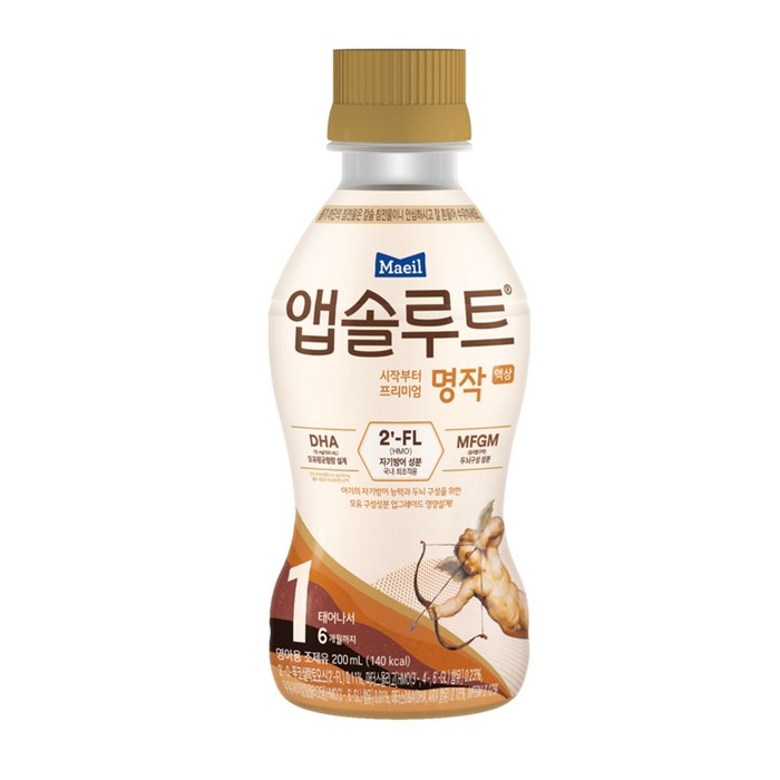 매일유업 앱솔루트 명작 2FL 액상 분유 1단계 200ml, 24개, 1개입 대표 이미지 - 1단계 분유 추천