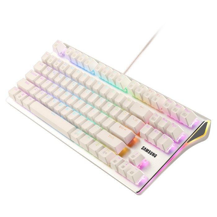 삼성전자 LED 기계식 유선키보드, 화이트, SPA-NKG2CUWB, 텐키리스 대표 이미지 - 삼성 기계식 키보드 추천