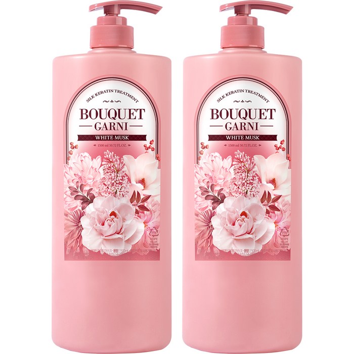 부케가르니 실크 케라틴 트리트먼트 화이트머스크, 1500ml, 2개 대표 이미지 - 부케가르니 추천