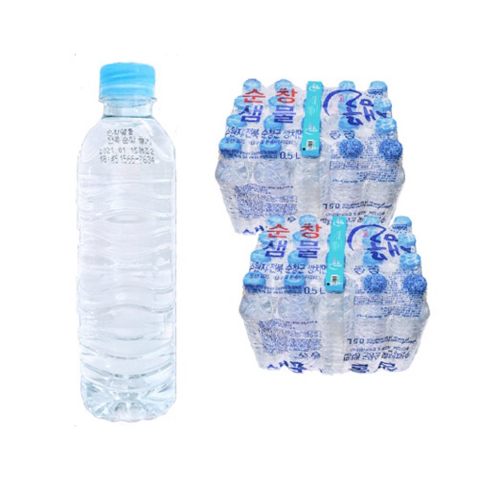 순창샘물 무라벨, 40개, 500ml 대표 이미지 - 무라벨 생수 500ml 추천