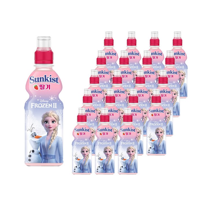 썬키스트 키즈 겨울왕국 딸기맛 음료, 210ml, 20개 대표 이미지 - 딸기맛 음료 추천