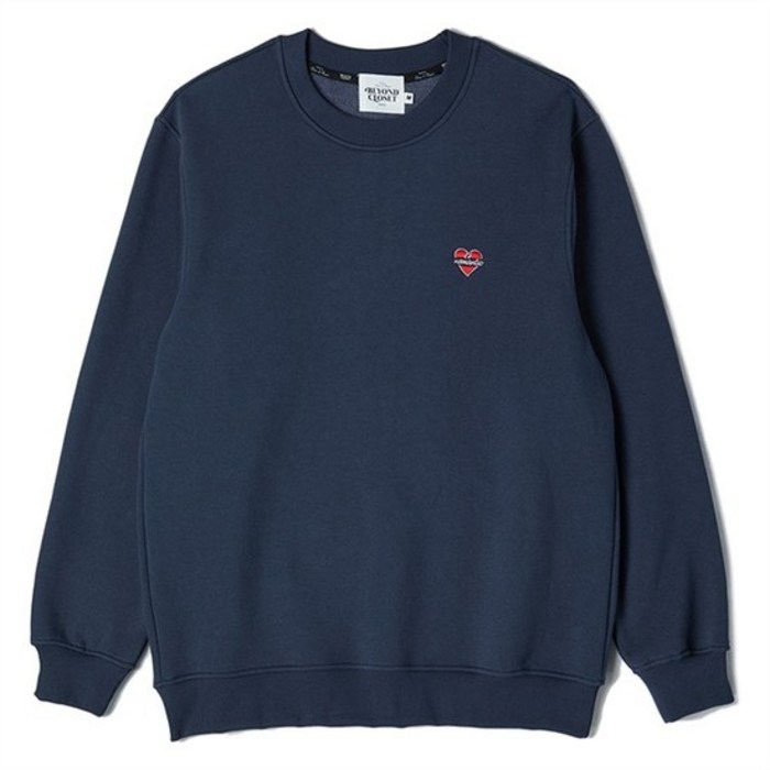 비욘드클로젯 기모 NOMANTIC SMALL LOGO SWEAT SHIRTS DUSTY BLUE (7739999) 대표 이미지 - 비욘드클로젯 맨투맨 추천