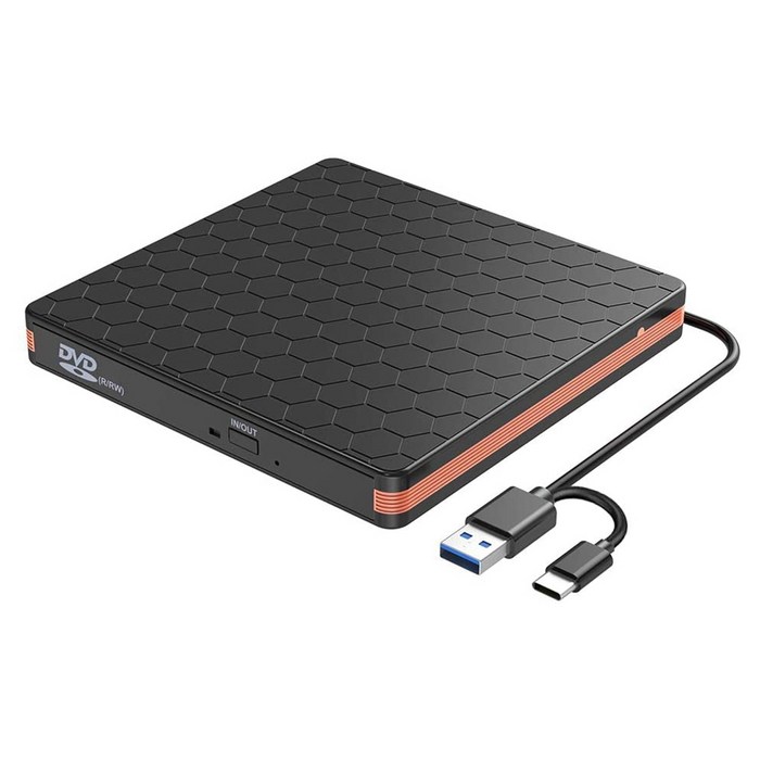 외부 DVD CD 드라이브 USB 3.0 및 유형 C 인터페이스가있는 CD 버너 PC 노트북 용 고속 데이터 전송 플레이어, 보여진 바와 같이, 하나 대표 이미지 - DVD 플레이어 추천