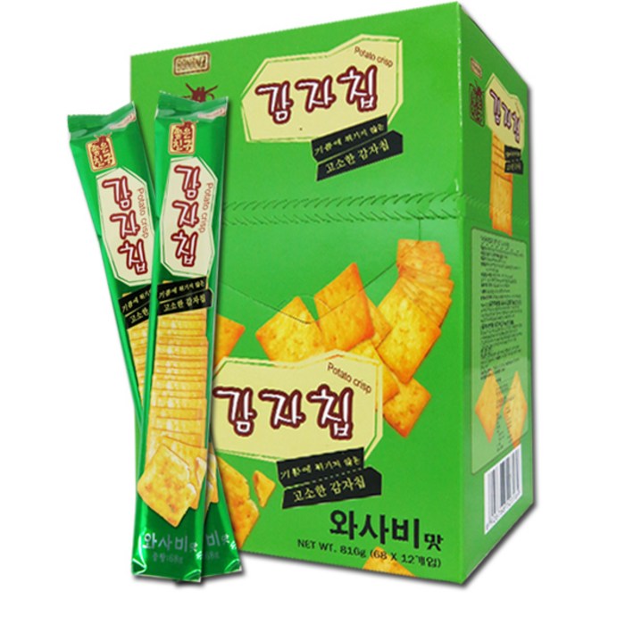 본아미 감자칩 와사비맛 case(68g x 12), 1개 대표 이미지 - 감자칩 추천