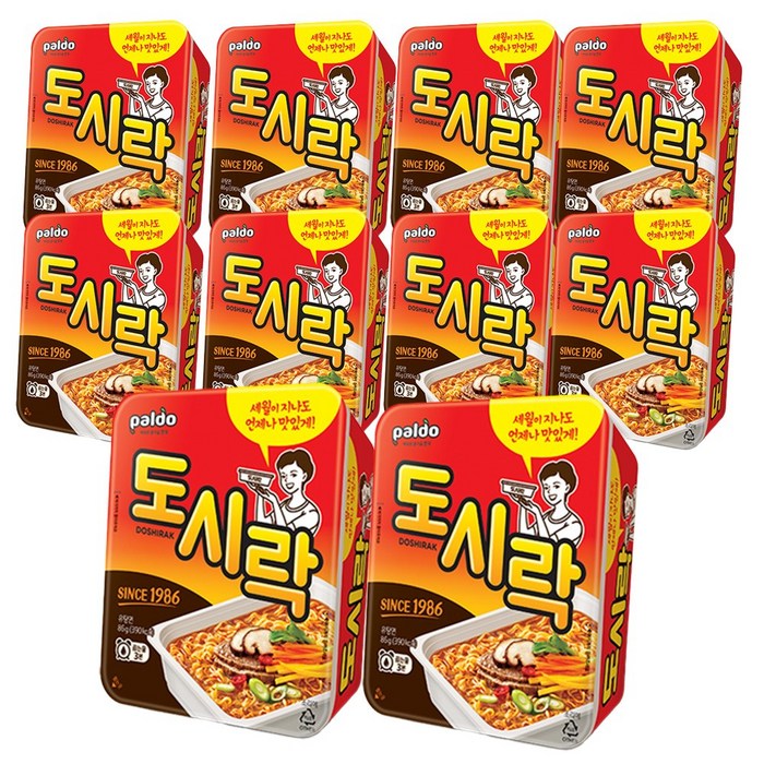 팔도 도시락 구수한맛 86 g, 10개 대표 이미지 - 점보 도시락 라면 추천