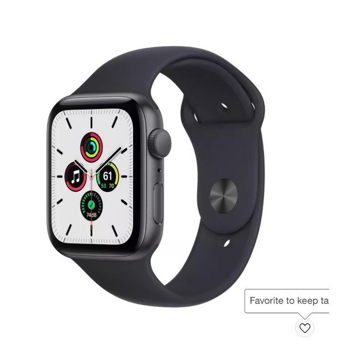 Apple 애플워치 SE, 40mm, GPS, 알루미늄, 스페이스 그레이 / 블랙 스포츠 밴드 대표 이미지 - 스페이스 그레이 추천