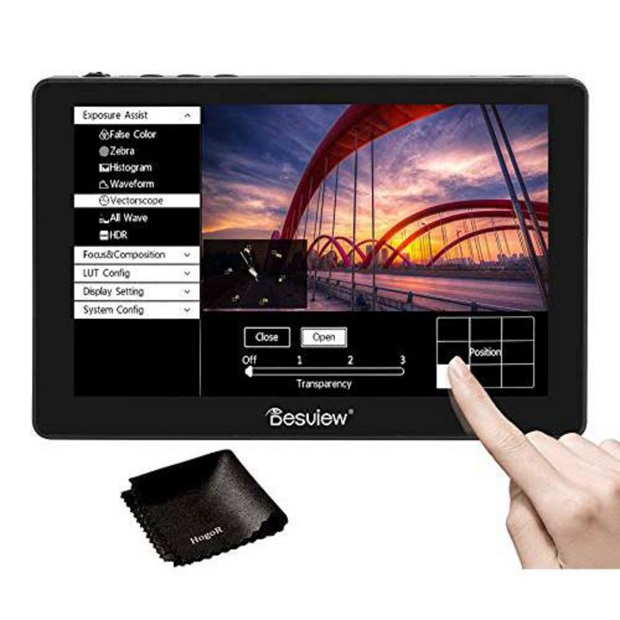 HogoR Desview R7P 7 Touch Screen Camera-Field-Monitor with 1000nits 19, 상세내용참조 대표 이미지 - 1000R 모니터 추천