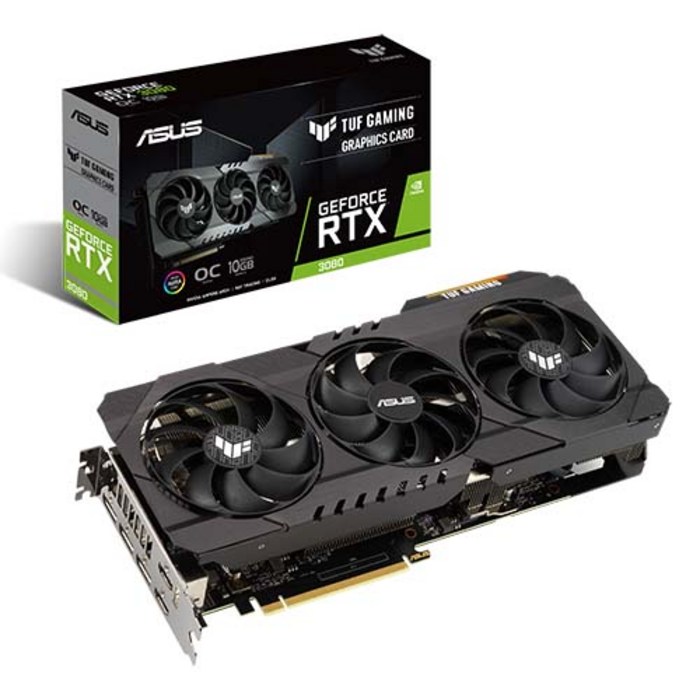 에이수스 TUF Gaming 지포스 RTX 3080 그래픽카드 O10G OC D6X 10GB 대표 이미지 - 딥러닝 GPU 추천