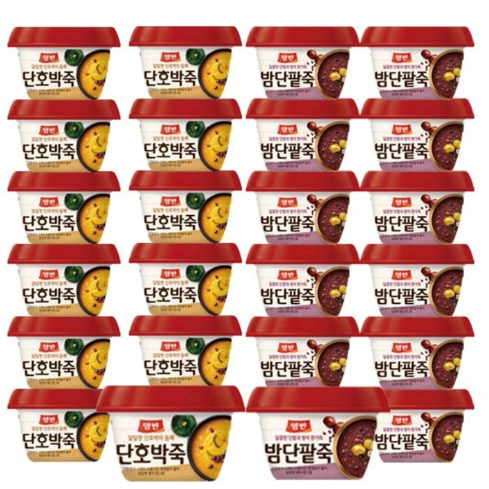 동원 양반 밤단팥죽12개 + 호박죽12개, 24개, 288g 대표 이미지 - 호박죽 맛있는 거 추천