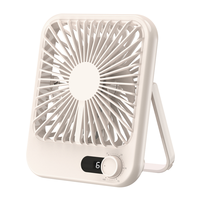 NUNUHANA 고속 저소음 미니 접이식 탁상선풍기 R11, 베이지
