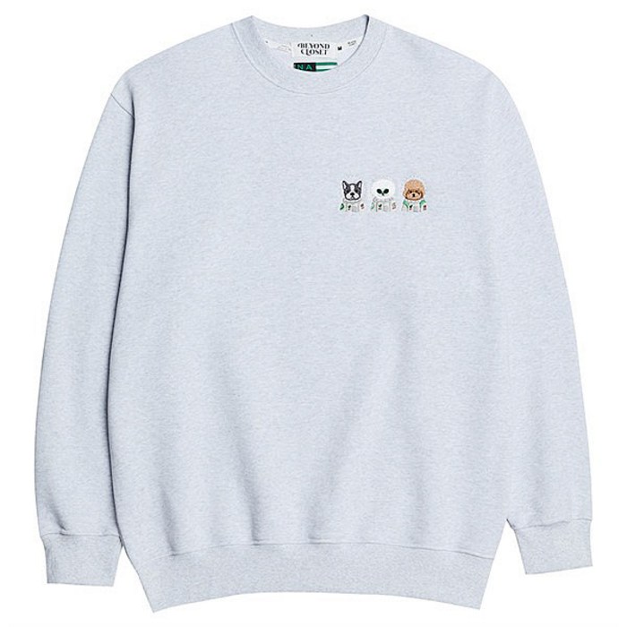 비욘드클로젯 NAPC CREW LOGO SWEAT-SHIRTS GRAY (6489173) 대표 이미지 - 비욘드클로젯 맨투맨 추천