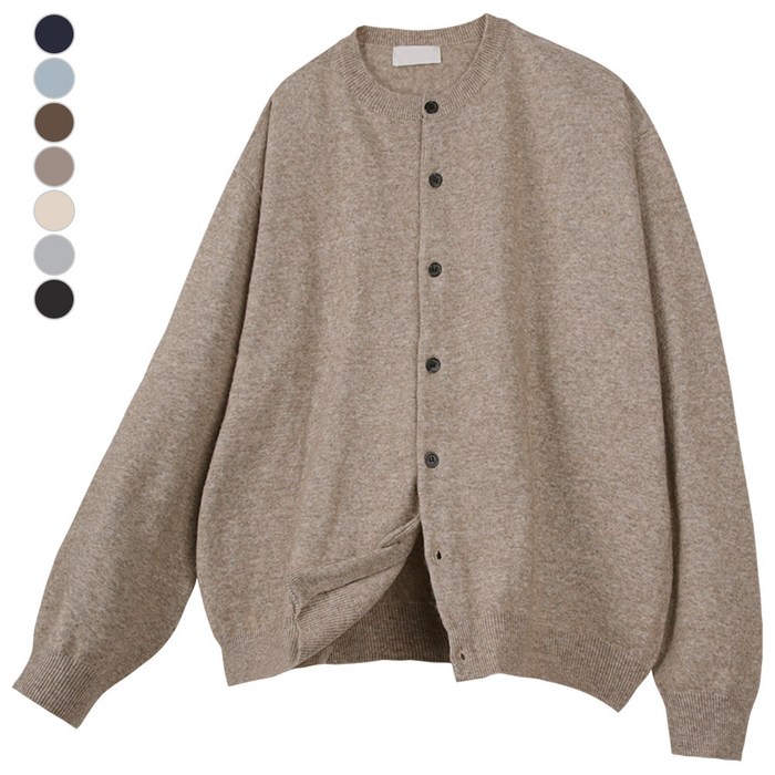 오버나인 남자 남성 겨울용 남녀공용 루즈핏 프리 단추 니트 가디건