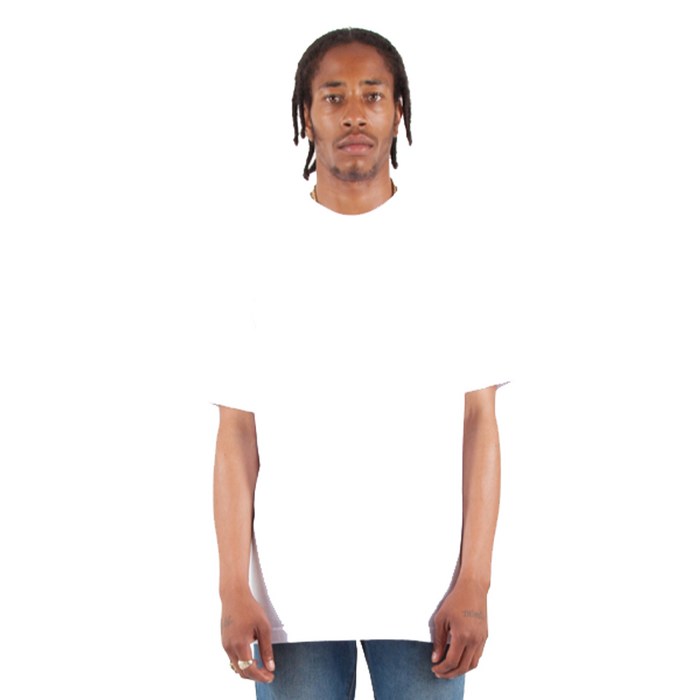 샤카웨어 7.5oz 슈퍼 맥스 헤비웨이트 화이트 티셔츠 대표 이미지 - 머슬핏 추천