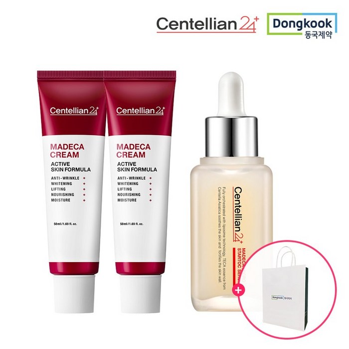 센텔리안24 동국제약 마데카크림 시즌5 50ml 2개+스타톡세럼 50ml 1개+쇼핑백, 단품, FREE 대표 이미지 - 코스맥스 추천