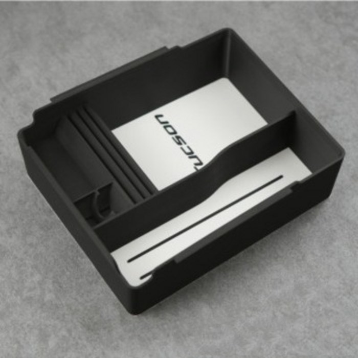 핏콘 투싼 NX4 컬러 콘솔트레이 박스 차량용 수납함, 2. White_Black(화이트_블랙) 대표 이미지 - 투싼 NX4 차량용품 추천