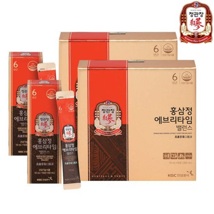 [정관장]홍삼정 에브리타임 밸런스 30포/1박스, 10ml, 60포 대표 이미지 - 홍삼정 에브리타임 추천