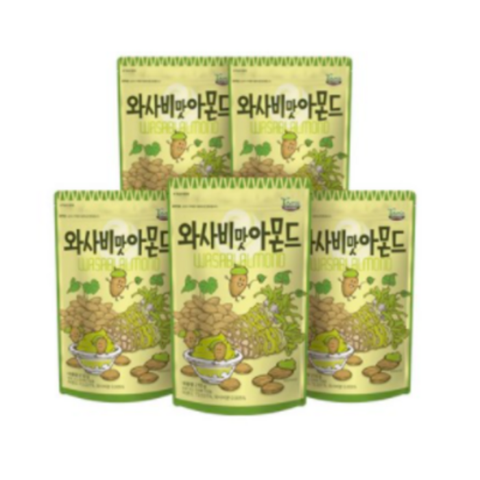 와사비맛 아몬드, 5개, 130g 대표 이미지 - 아몬드 추천