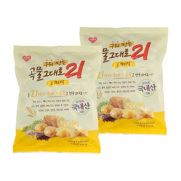 [KEMY] 곡물그대로21 오리지널 크리스피롤 1kg x 2봉, 단품 대표 이미지 - 크리스피롤 추천