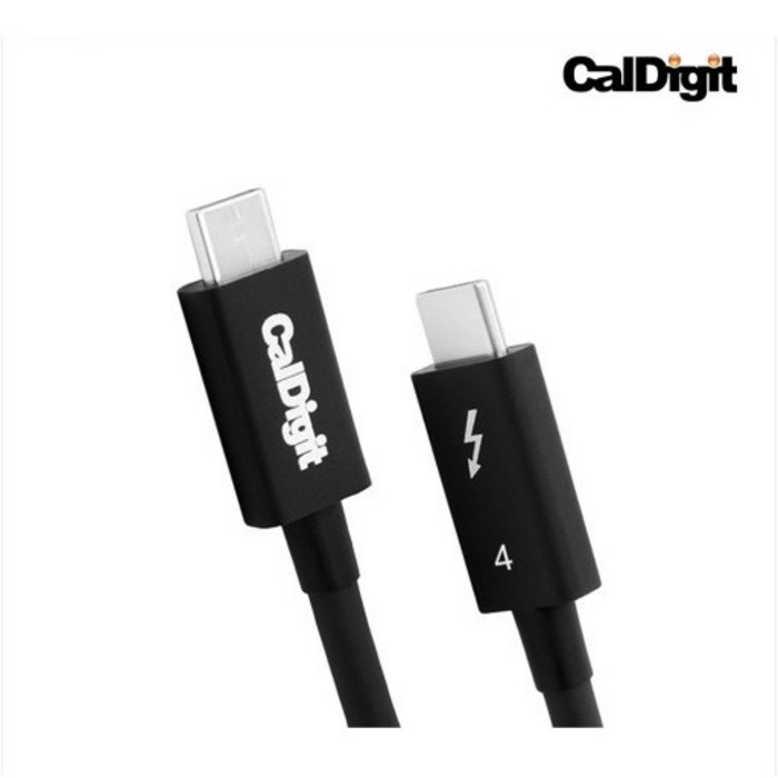 칼디짓 CalDigit 썬더볼트4 케이블 2미터 0.8미터 C타입 USB4 8K 100W 대표 이미지 - 썬더볼트4 추천